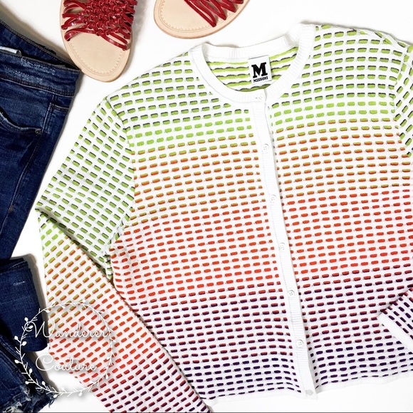 Missoni Sweaters - M Missoni Colorful Knit Button Down Cardigan